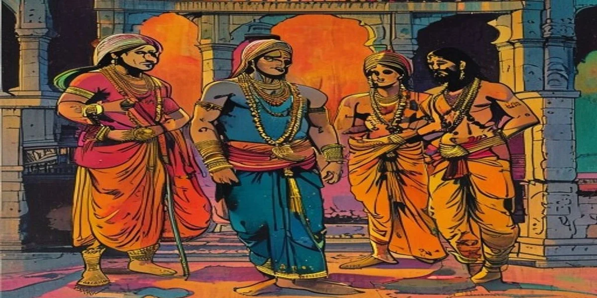Panchatantra Four Friends Hunter - Cover - Amar Chitra Katha Style