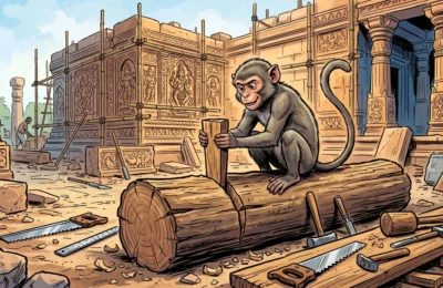 The Monkey and The Wedge – For Children