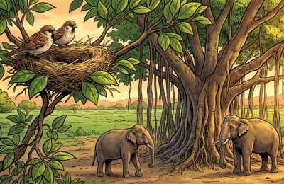 The Elephant And The Sparrows: Panchatantra Book I (Mitra-Bheda) — Stories From India Retold