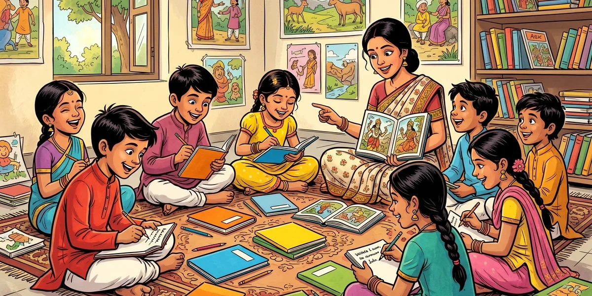 Story Camp Creative Writing Workshop for Children - Cover - Amar Chitra Katha Style