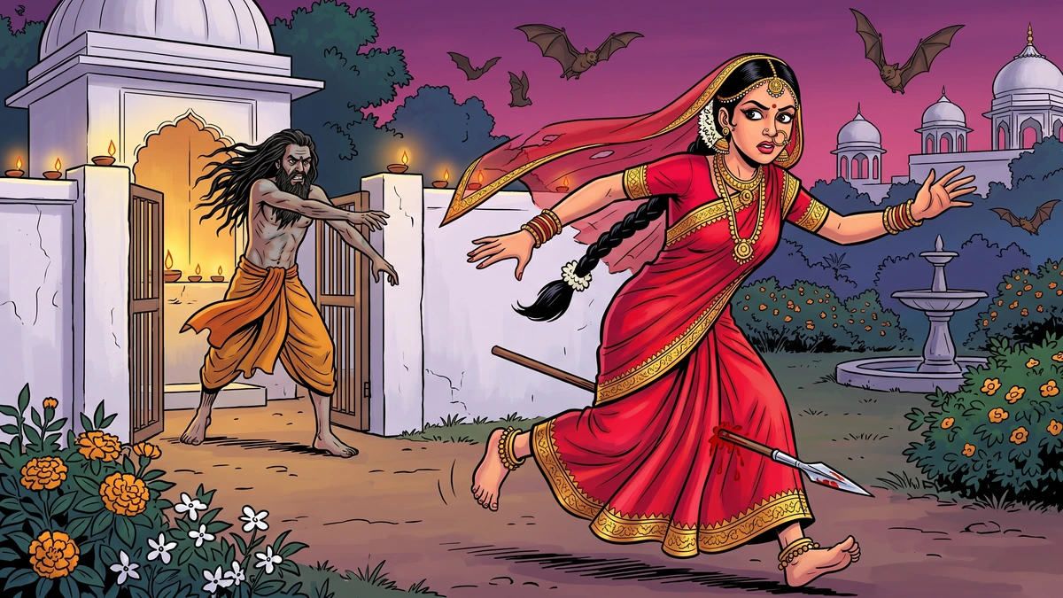 The Princess Wounded and Fleeing