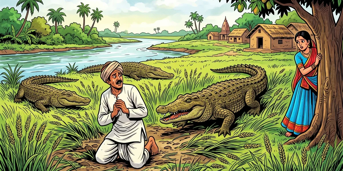 The King Of Crocodiles - Cover - Amar Chitra Katha Style