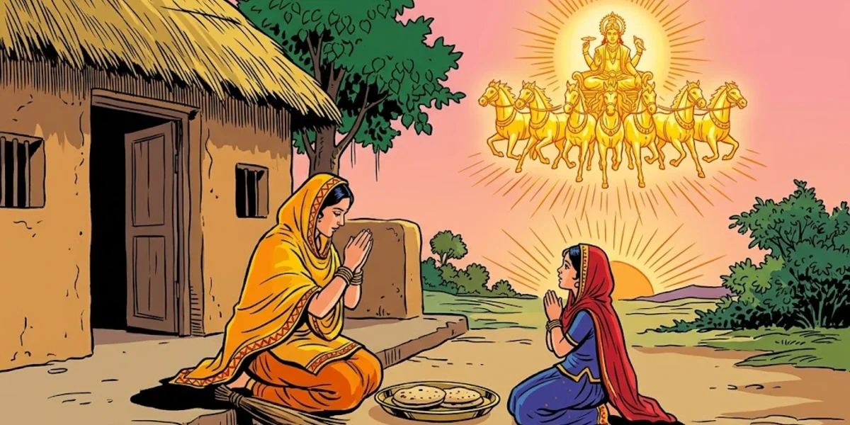The Mother And The Daughter Who Worshipped The Sun - Indian Folk Tales