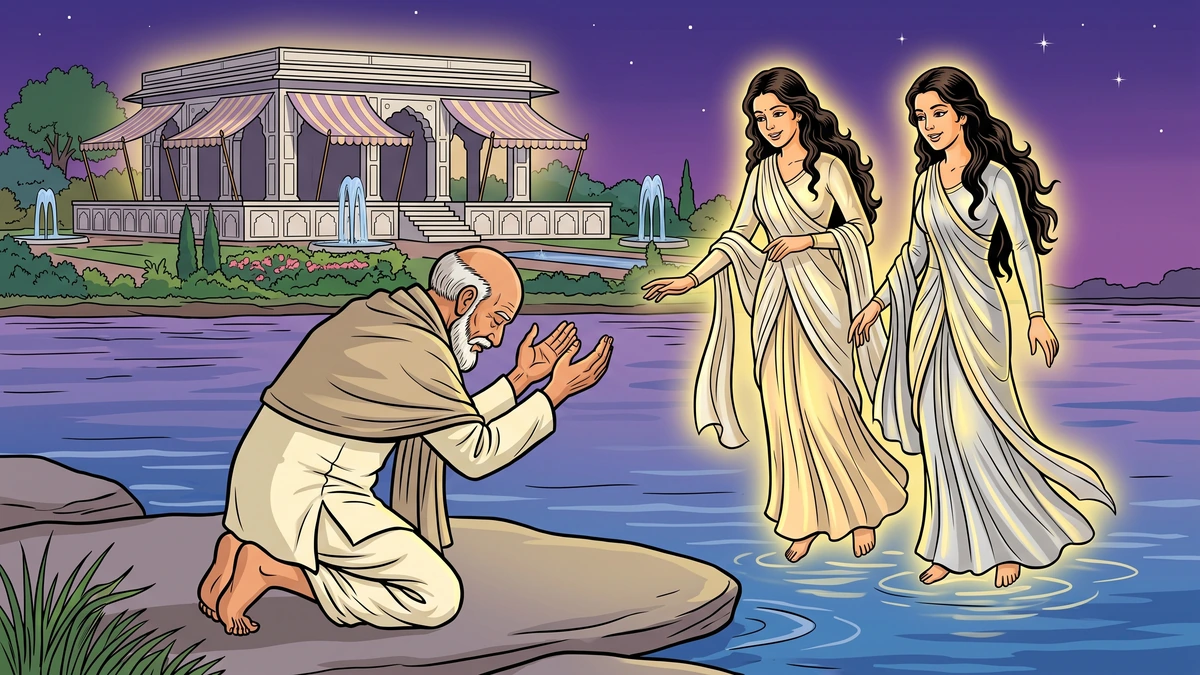 Peris appear to Wali Dad on the riverbank, ACK style