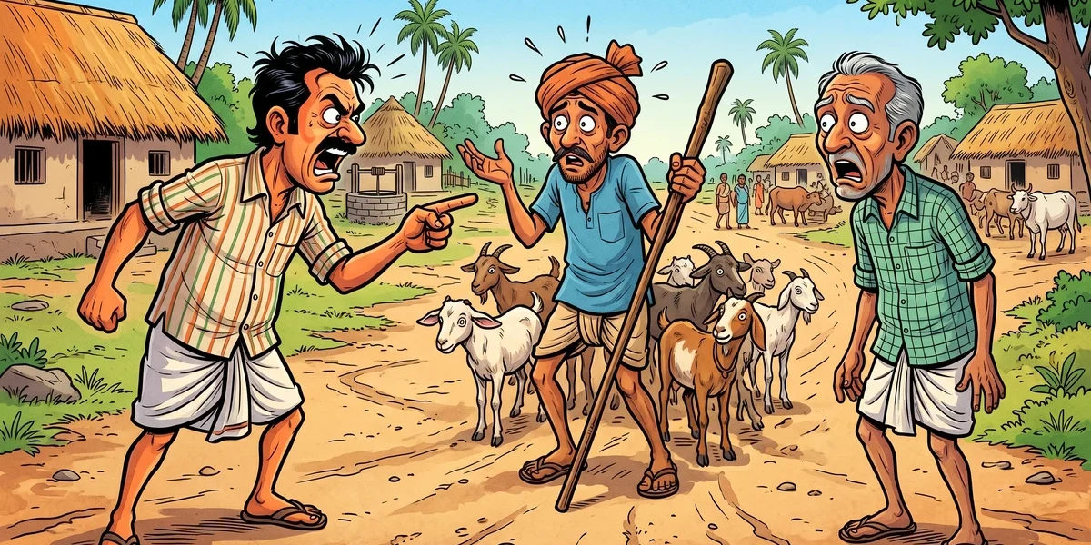 The Three Deaf Men - Cover - Amar Chitra Katha Style