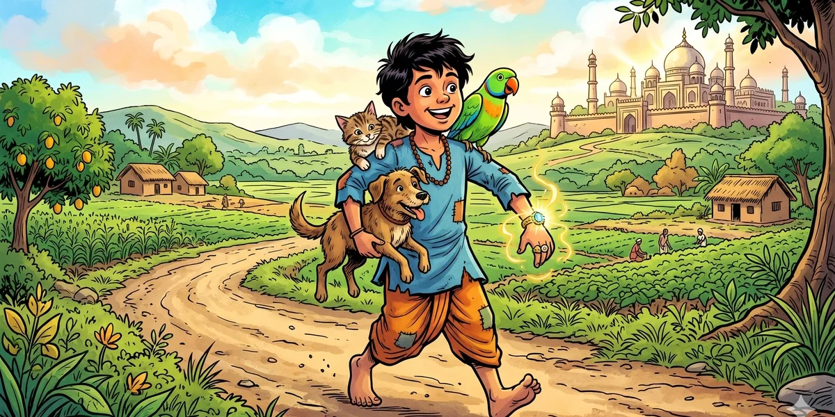 The Wonderful Ring - Cover - Amar Chitra Katha Style