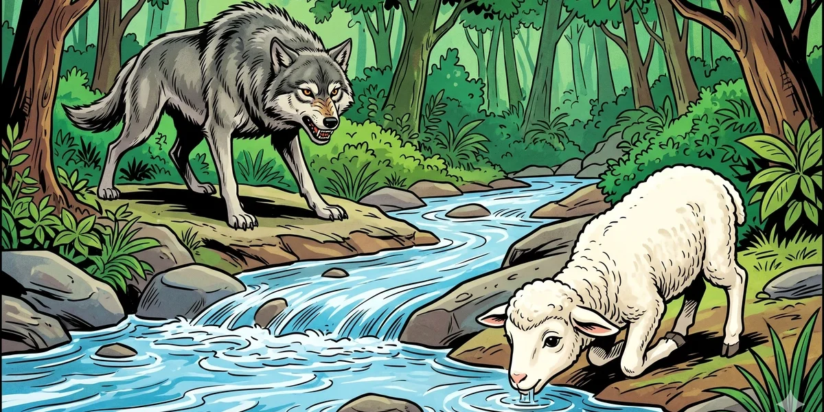 The Lamb and the Wolf - Cover - Amar Chitra Katha Style