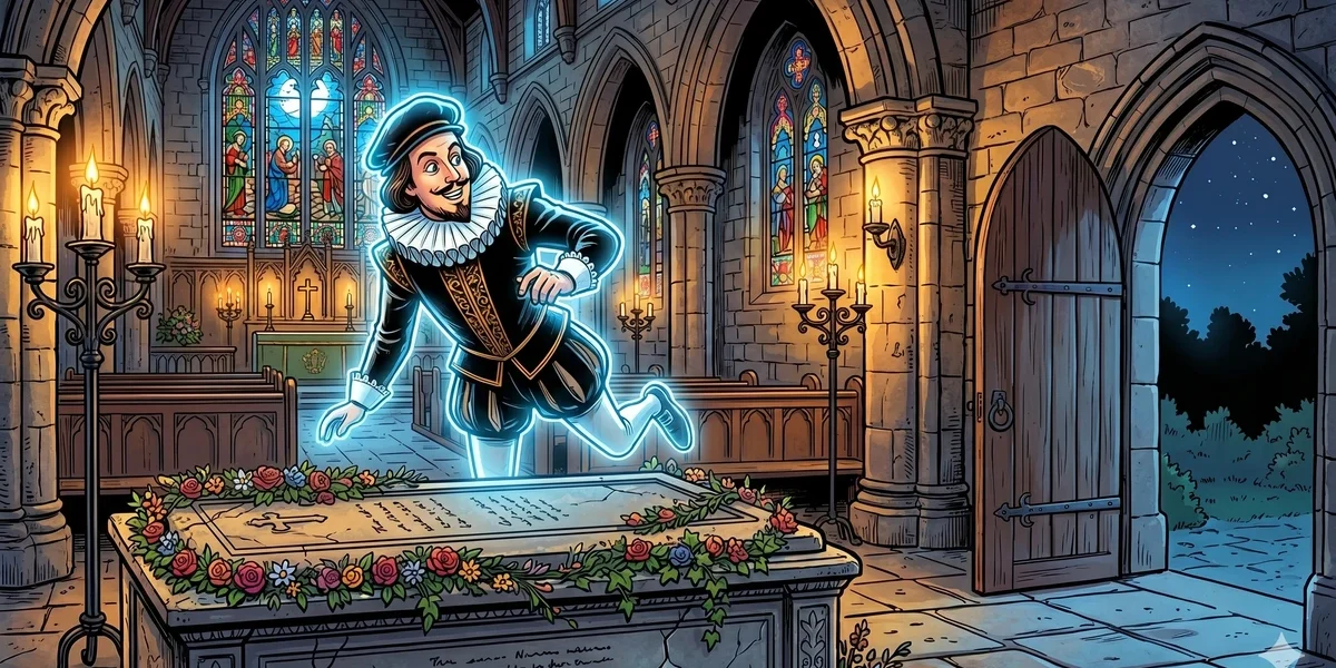 Shakespeare Visits the Globe Theatre - Cover - Amar Chitra Katha Style