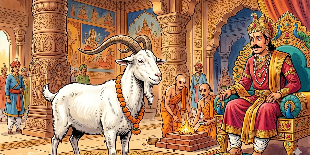 The Billy Goat And The King - Cover - Amar Chitra Katha Style