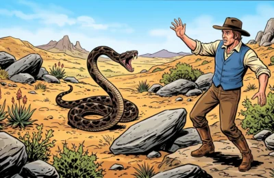 The White Man And Snake