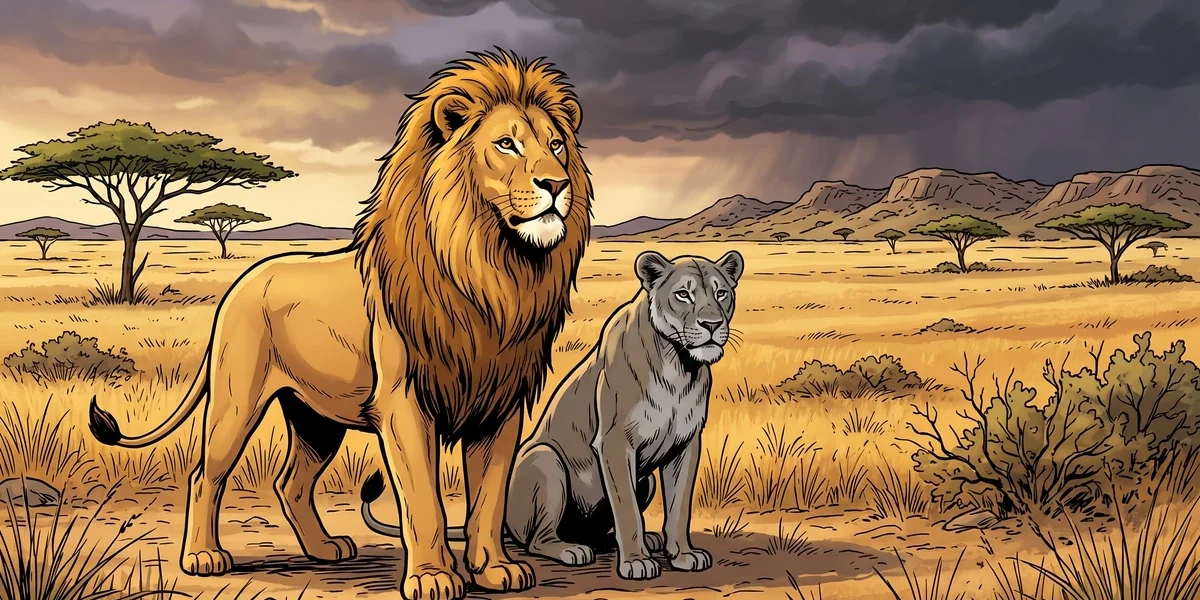 Lion Who Thought Himself Wiser Than His Mother - Indian Folk Tales