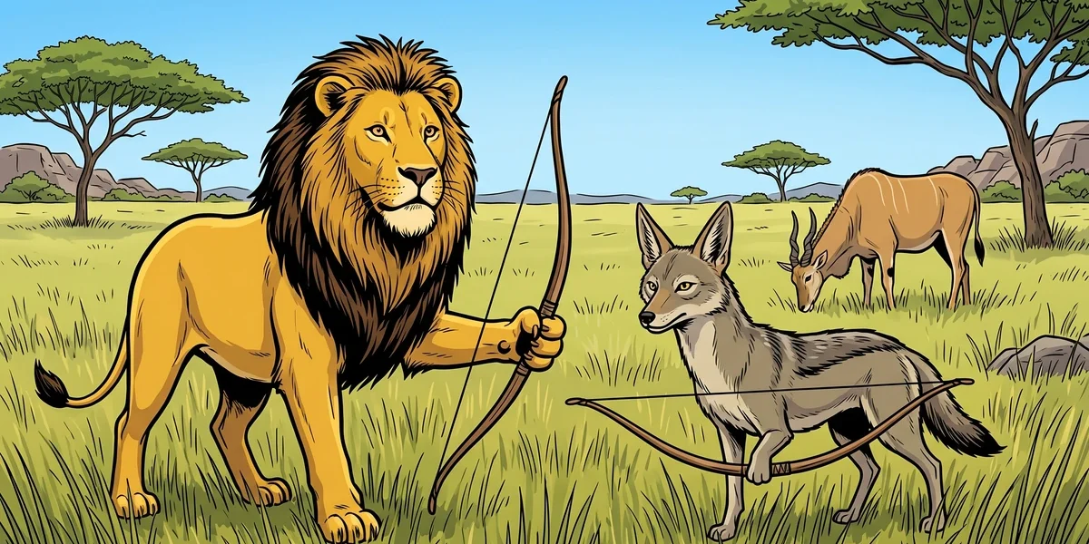 The Hunt Of Lion And Jackal - Indian Folk Tales