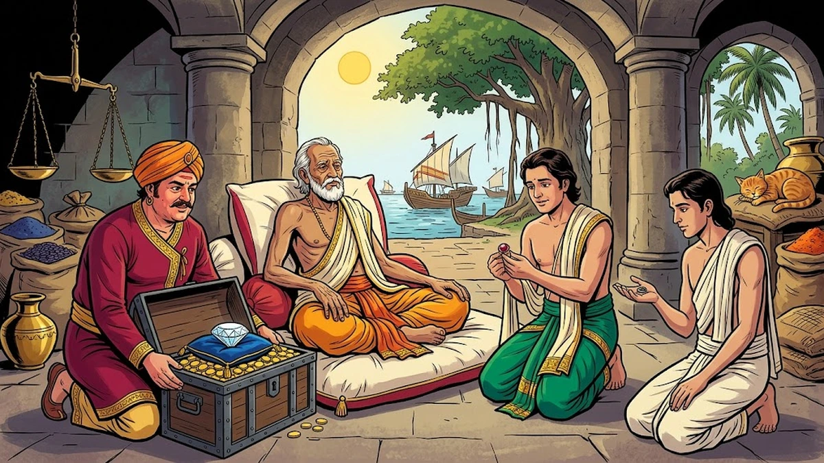 The Vetala tells riddle stories to King Vikramaditya as he walks through the cremation ground