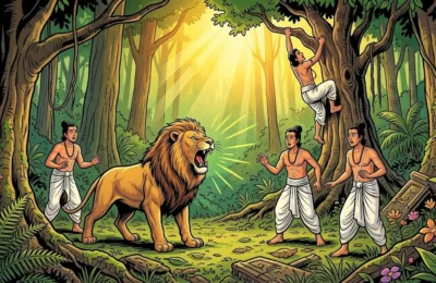 The Four Brahmins and the Lion