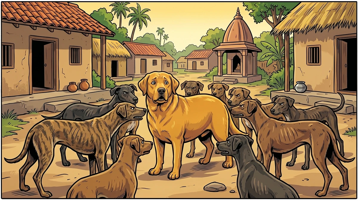 The dog stands silent unable to explain his return his failure of self-knowledge exposed — ACK style