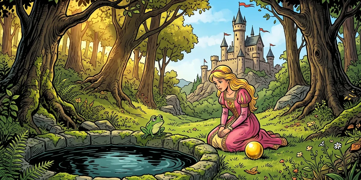 The Frog King Iron Heinrich Brothers Grimm princess golden ball spring