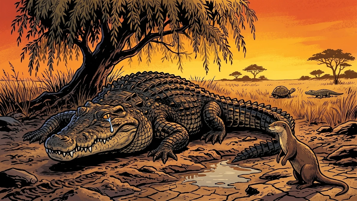 Drought grips the South African veldt: Crocodile sends Otter to scout for water while Tortoise and Alligator set off across the burning grassland.