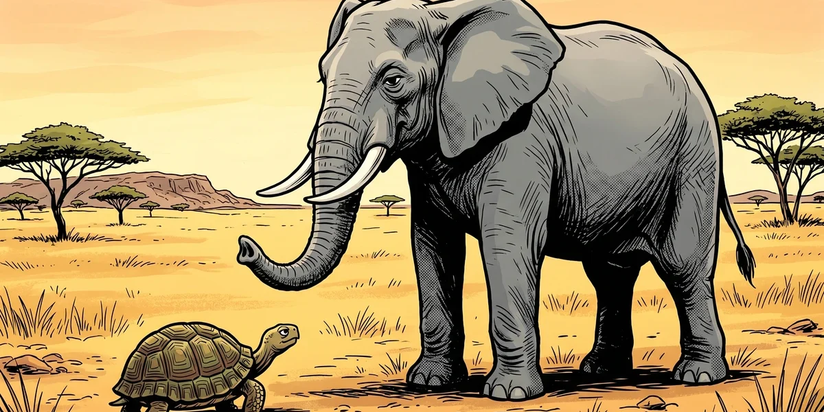 Elephant and Tortoise - Indian Folk Tales