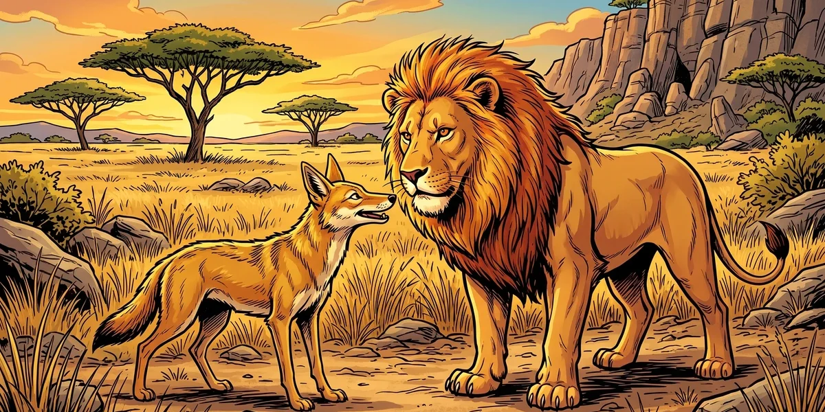 Lion And Jackal - Indian Folk Tales