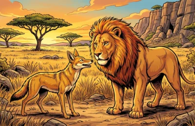 Lion And Jackal